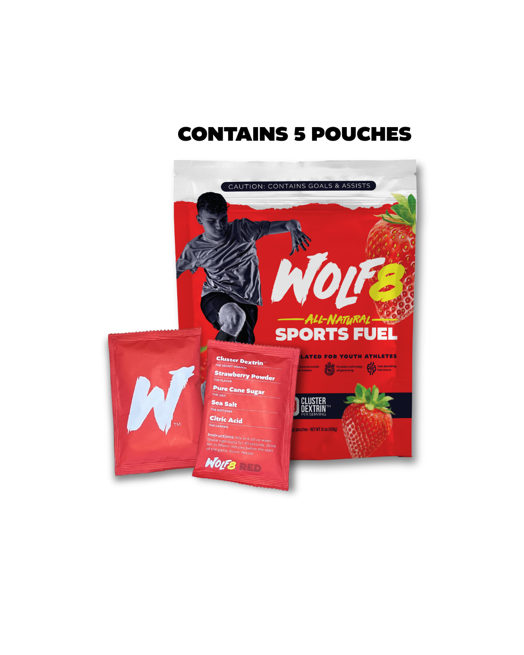 Wolf8 RED (Strawberry). Trial Pack: Pregame fuel for athletes.